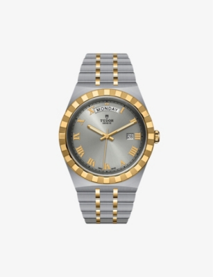 TUDOR: M28603-0001 Royal Date Day 18ct yellow-gold and stainless-steel automatic watch