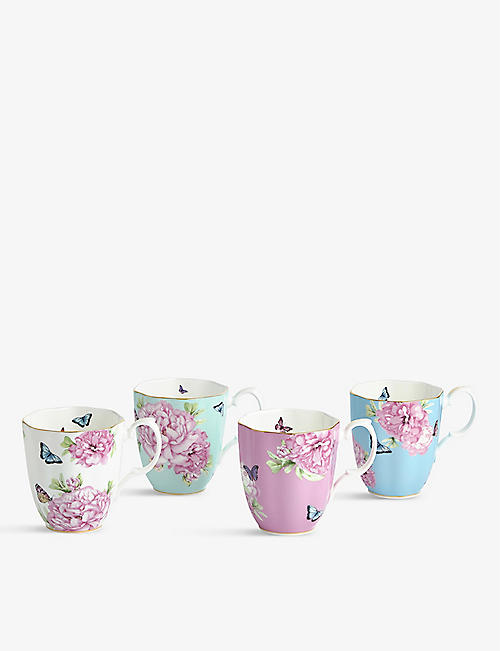 ROYAL ALBERT: Miranda Kerr Friendship floral porcelain mugs set of four