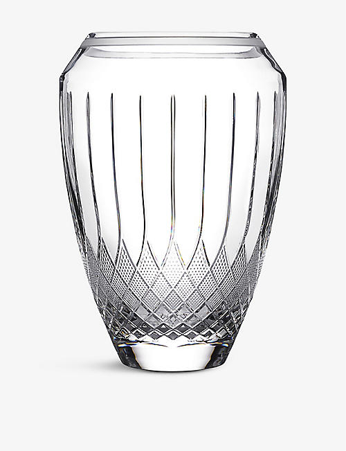 WATERFORD: Lismore Arcus crystal-glass vase 31cm