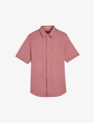 TED BAKER: Short-sleeved cotton-jersey shirt