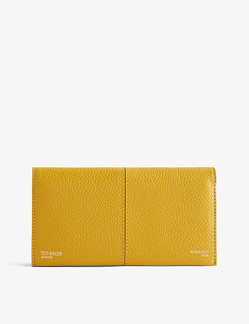 TED BAKER: Logo-debossed grained leather purse