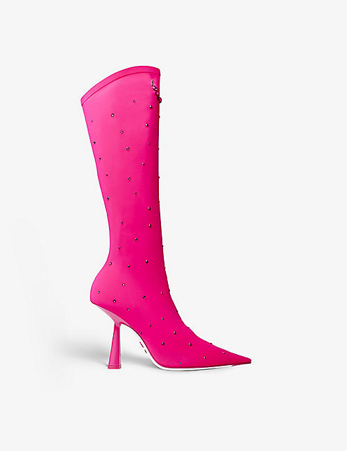 JIMMY CHOO: Sailor Moon Boot 100 stretch-jersey knee-high boots