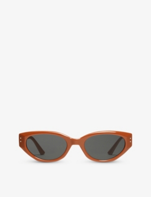 GENTLE MONSTER: Rococo OR2 butterfly-frame branded-arm acetate sunglasses