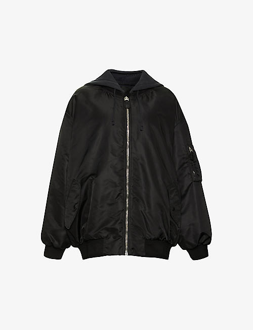 GIVENCHY: Hooded relaxed-fit shell jacket