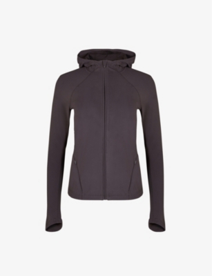 SWEATY BETTY: Super Soft zip-through stretch-woven hoody