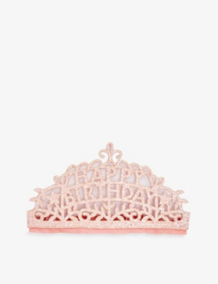 MERI MERI: Happy Birthday glitter-embellished paper tiara