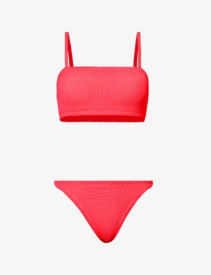 HUNZA G Gigi Crinkled Bikini Set Selfridges