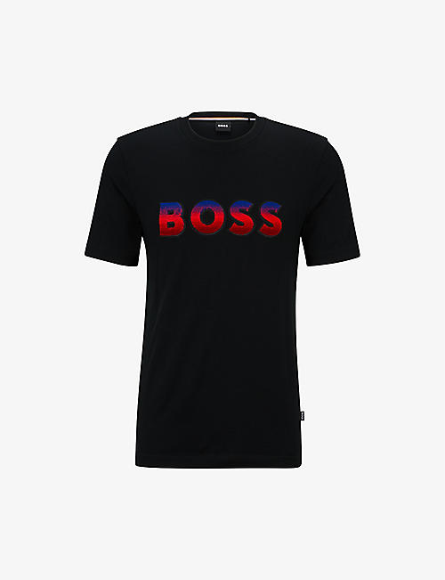 BOSS: Logo-print short-sleeve cotton-jersey T-shirt