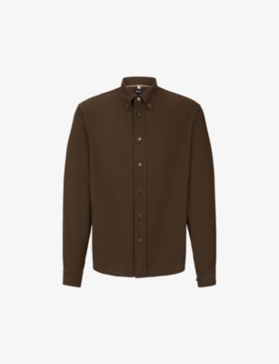 BOSS: Button-down regular-fit cotton shirt