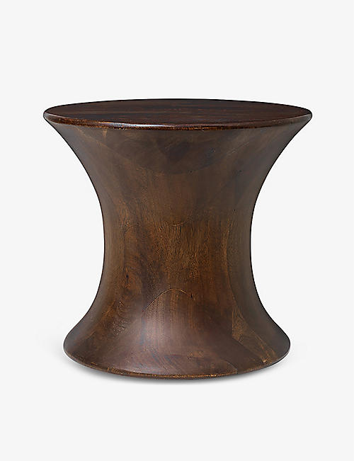 FERM LIVING: Spin mango wooden stool 30cm
