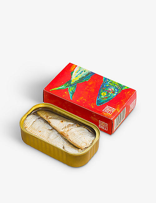 ROCKFISH: Rockfish Mount’s Bay Sardines tinned fish in olive oil with chili 120g