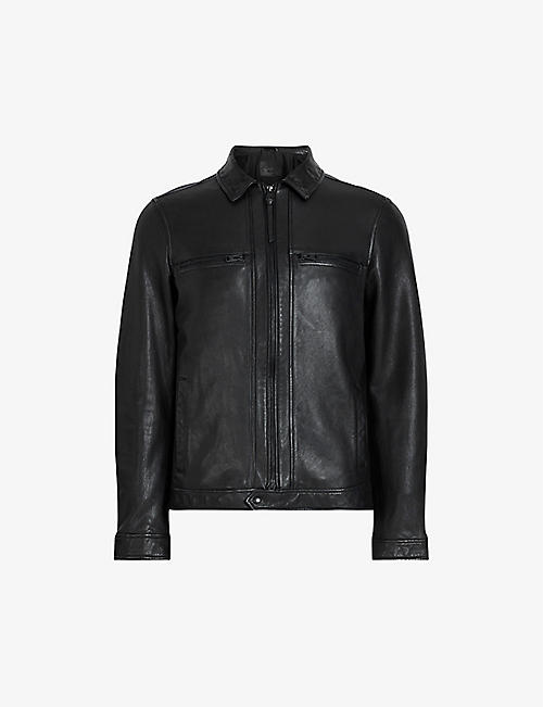 ALLSAINTS: Luck zip-pocket regular-fit leather jacket