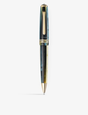 TIBALDI: N.60 Retro Zest resin and 18ct yellow gold-plated stainless-steel ballpoint pen