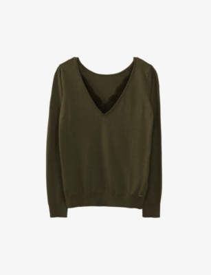 IKKS: Lace-trim knitted jumper