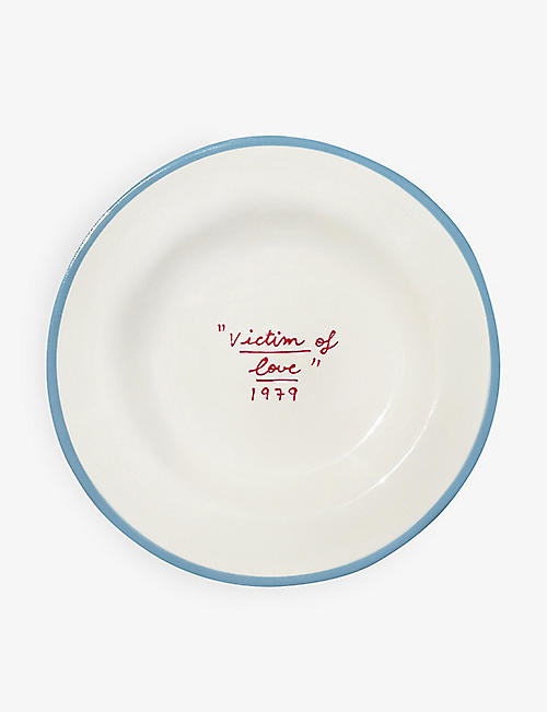 LAETITIA ROUGET: Elton John x Laetitia Rouget Victim Of Love stoneware plate 20cm