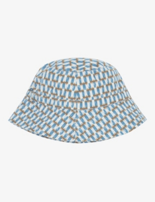 CARAMEL: Cedrus stripe cotton bucket hat