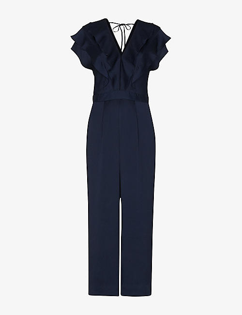 WHISTLES: Adeline ruffle recycled polyester jumpsuit