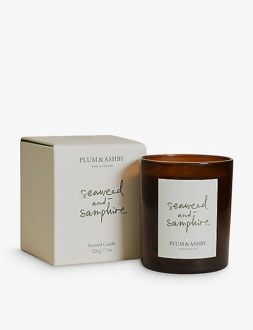 PLUM AND ASHBY: Seaweed & Samphire soy-wax candle 220g