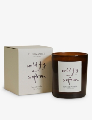 PLUM AND ASHBY: Wild Fig & Saffron candle soy-wax candle 220g
