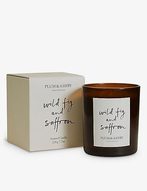 PLUM AND ASHBY: Wild Fig & Saffron candle soy-wax candle 220g