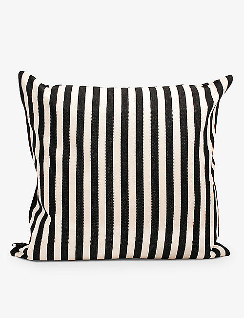 A WORLD OF CRAFT BY AFROART: Donia striped cotton cushion cover 50cm x 50cm
