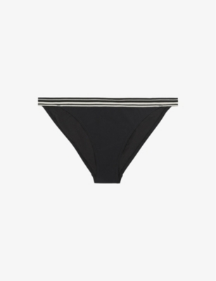 REISS: Faith contrast-stripe low-rise bikini bottoms