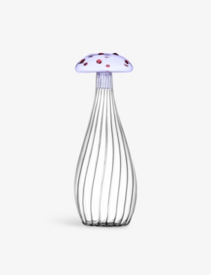 ICHENDORF: The Alice Collection mushroom-lid borosilicate glass bottle 36cm