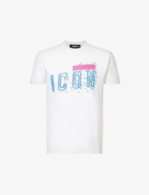 DSQUARED2: Icon branded-print cotton-jersey T-shirt