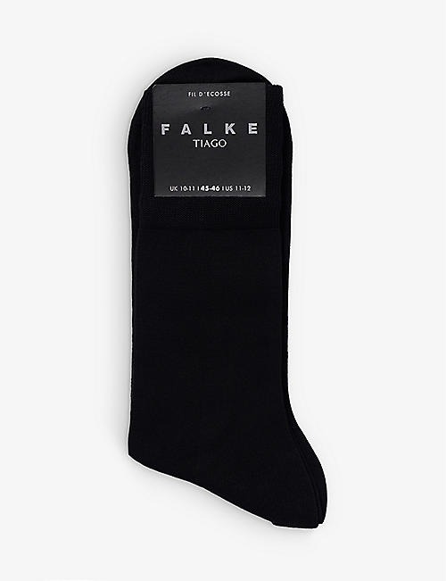 FALKE: Tiago ribbed-edge cotton-blend socks