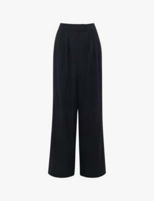 WHISTLES: Fran high-rise wide-leg recycled polyester-blend trousers