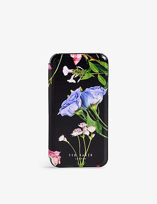 TED BAKER: Akivar floral-print&nbsp; iPhone 11 faux-leather phone case