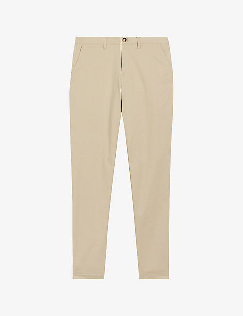 TED BAKER: Textured regular-fit stretch-cotton chinos
