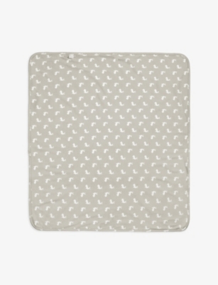 THE LITTLE TAILOR: Woodland and fawn hare-print cotton jersey blanket