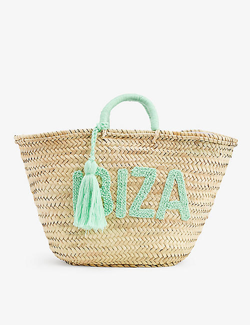BOUTIQUE BONITA: Ibiza palm basket bag