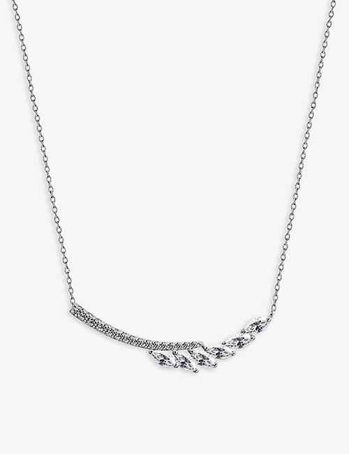 CARAT LONDON: Laeta sterling silver and cubic zirconia necklace