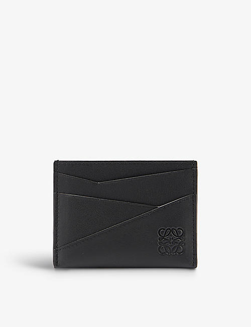 LOEWE: Puzzle Edge brand-debossed leather card holder