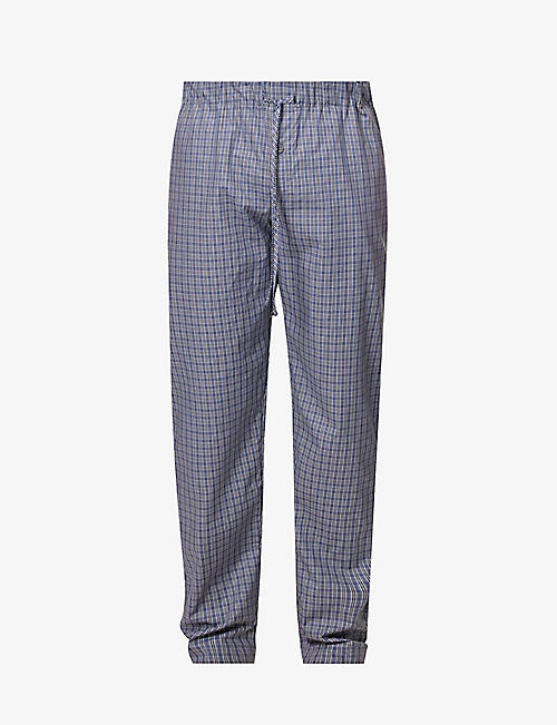HANRO: Plaid-print elasticated-waist pyjama bottoms