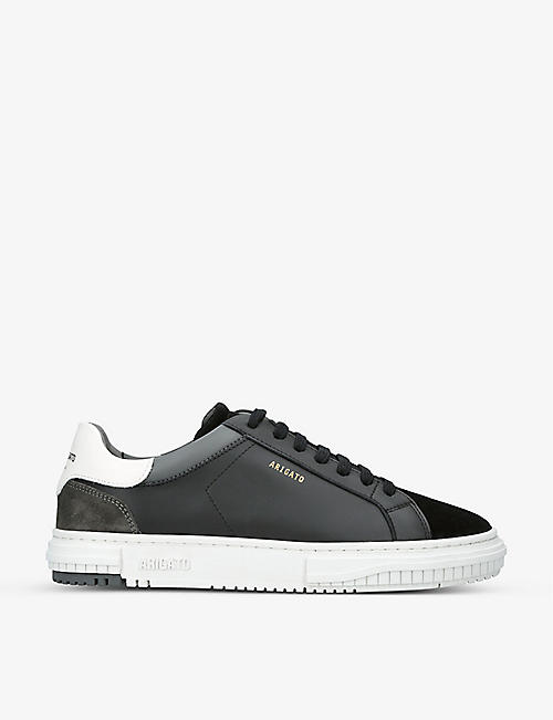 AXEL ARIGATO: Atlas contrast-panel leather and suede low-top trainers