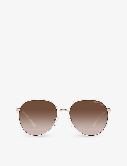 MICHAEL KORS: MK1128J Empire round-frame tortoiseshell acetate sunglasses