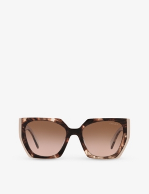 PRADA: PR 15WS rectangular-frame acetate sunglasses