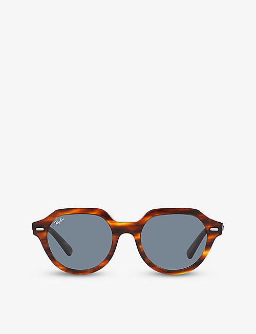 RAY-BAN: RB4399 Gina tortoiseshell square-frame acetate sunglasses