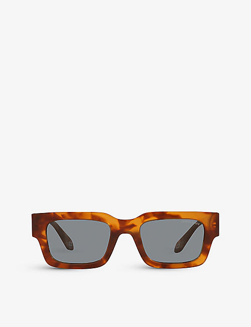GIORGIO ARMANI: AR8184U rectangular-frame tortoiseshell acetate sunglasses