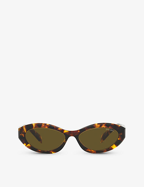 PRADA: PR 26ZS irregular-shape acetate sunglasses