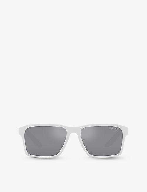 PRADA LINEA ROSSA: PS 05YS rectangle-frame acetate sunglasses