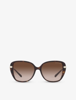 MICHAEL KORS: MK2185BU Flatiron square-frame tortoiseshell acetate sunglasses