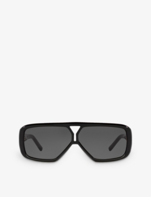 SAINT LAURENT: YS000434 SL 569 Y pilot-frame acetate sunglasses