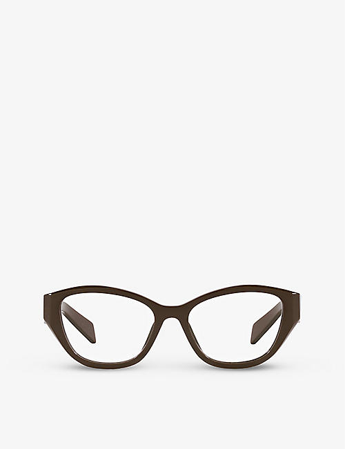 PRADA: PR 21ZV irregular-frame acetate glasses