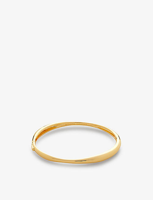 MONICA VINADER: Nura Reef 18ct yellow gold-plated vermeil sterling-silver bangle