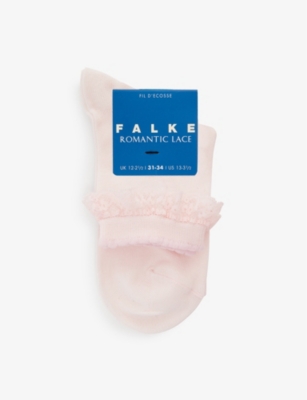 FALKE: Romantic Lace So stretch-cotton blend socks 2-10 years