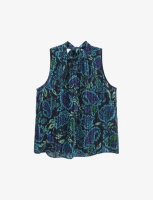 IKKS: Floral-print woven top